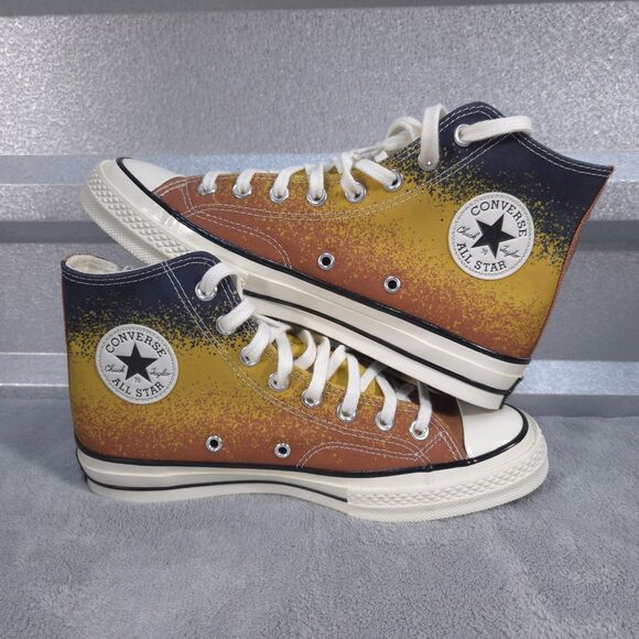 Converse Men's Chuck 70 Hi Multicolor Scatter Dye Shoes Canvas Sneakers Trainers - Picture 2 of 12